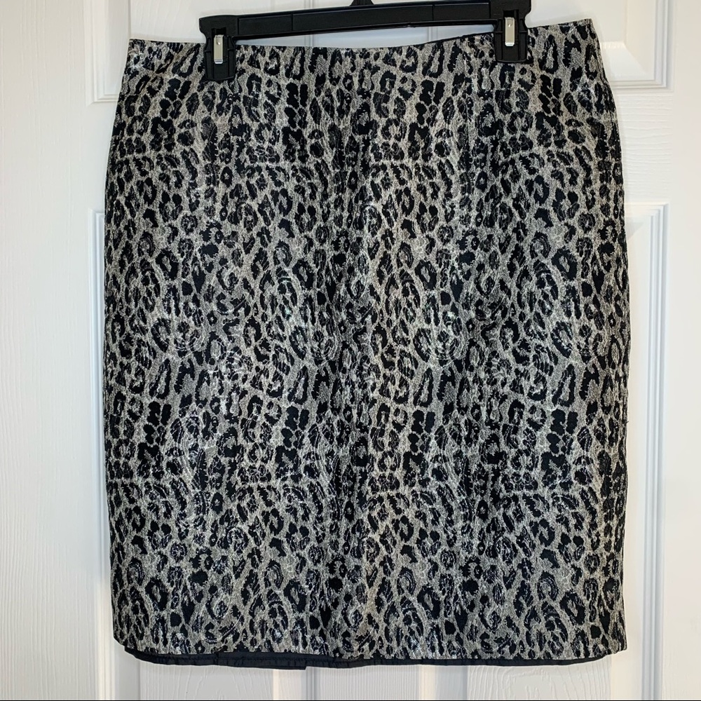 Allison Taylor Cheetah Print Skirt 12